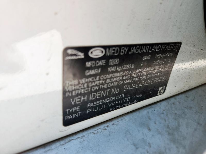2020 JAGUAR XE S SAJAE4FX3LCP64382