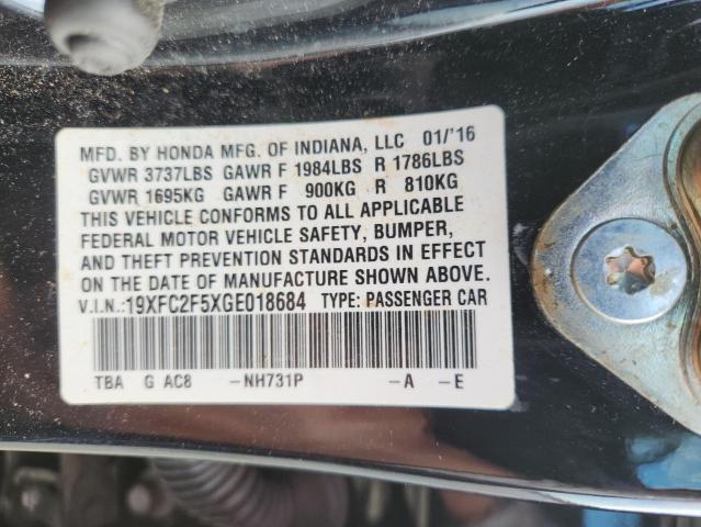 2016 HONDA CIVIC LX 19XFC2F5XGE018684