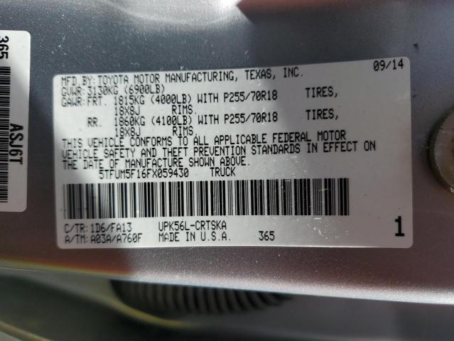 2015 TOYOTA TUNDRA DOU - 5TFUM5F16FX059430