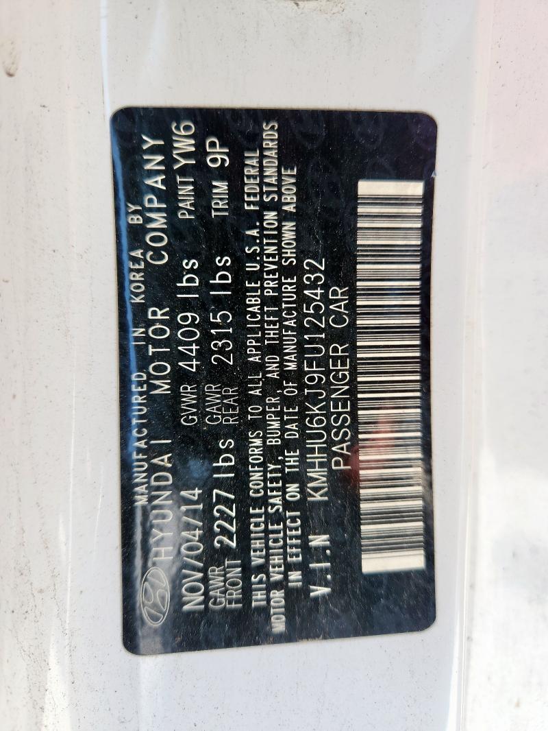 2015 HYUNDAI GENESIS CO KMHHU6KJ9FU125432