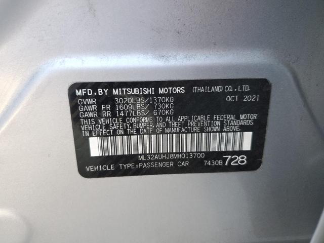 2021 MITSUBISHI MIRAGE ES ML32AUHJ8MH013700