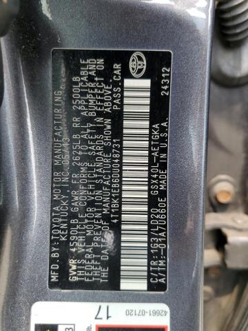 2013 TOYOTA AVALON BAS - 4T1BK1EB6DU048731