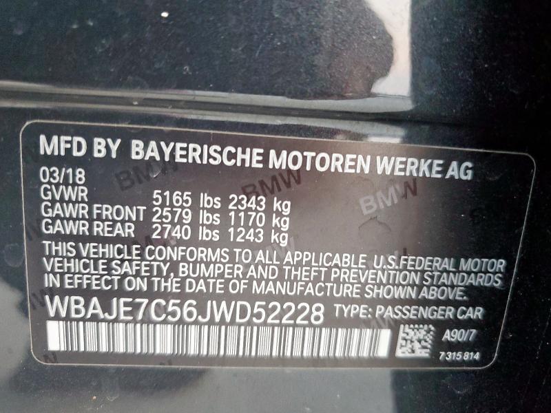 2018 BMW 540 XI WBAJE7C56JWD52228