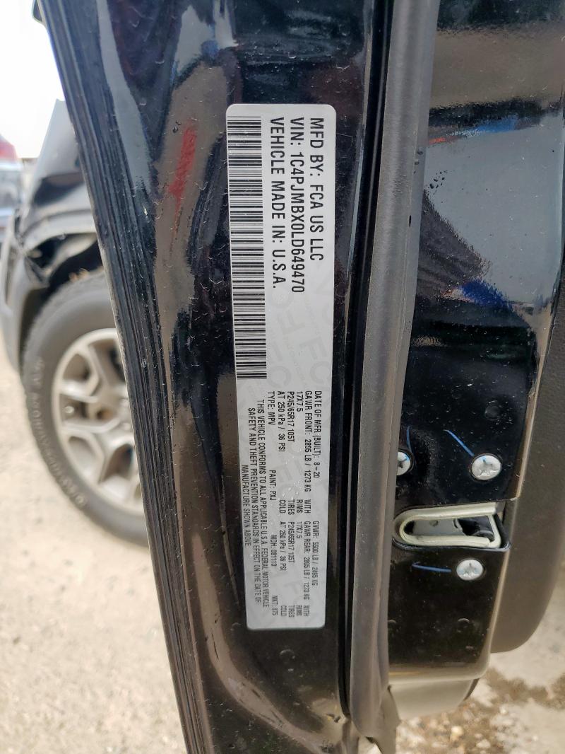 2020 JEEP CHEROKEE TRAILHAWK 1C4PJMBX0LD649470