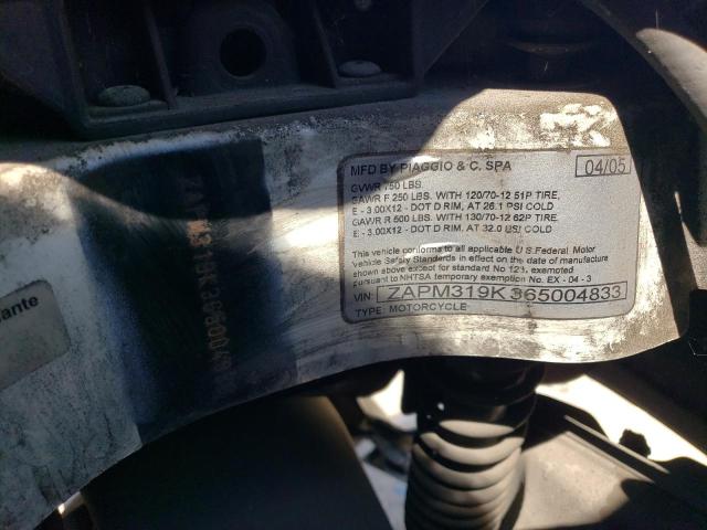 2006 VESPA GRANTURISM ZAPM319K365004833