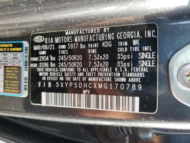 2021 KIA TELLURIDE 5XYP5DHCXMG170789