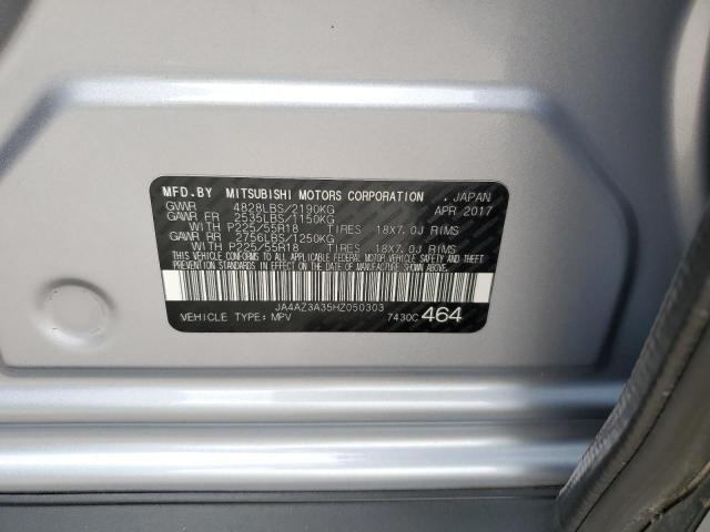 2017 MITSUBISHI OUTLANDER JA4AZ3A35HZ050303