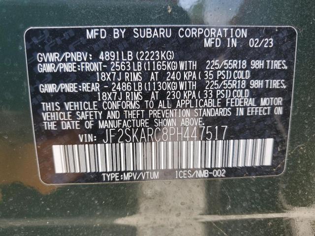 2023 SUBARU FORESTER T JF2SKARC8PH447517