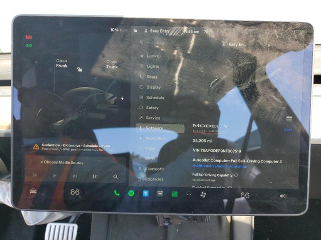 2022 TESLA MODEL Y 7SAYGDEF9NF307519
