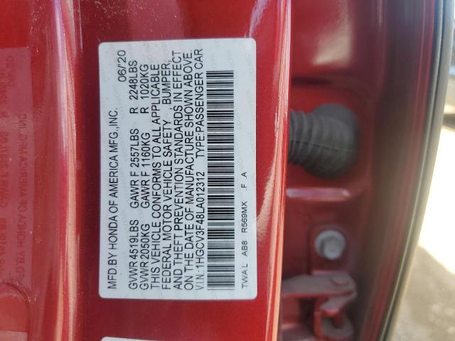 2020 HONDA ACCORD HYB - 1HGCV3F48LA012312