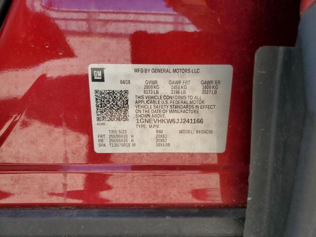 2018 CHEVROLET TRAVERSE LT 1GNEVHKW6JJ241166