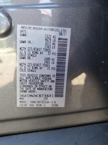 2017 NISSAN ROGUE SV - 5N1AT2MV2HC873641