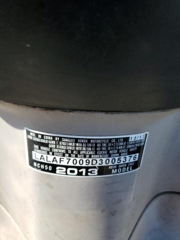 2013 HONDA NCH50 LALAF7009D3005376