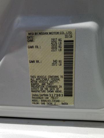 2017 NISSAN ALTIMA 2.5 1N4AL3AP9HN317983