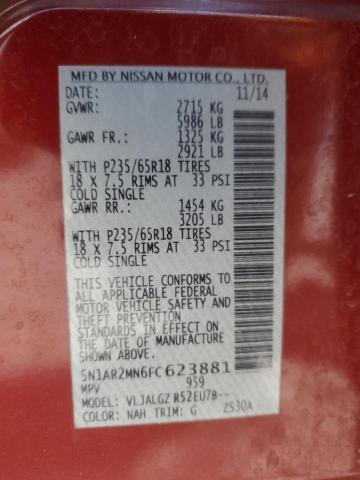 2015 NISSAN PATHFINDER S - 5N1AR2MN6FC623881