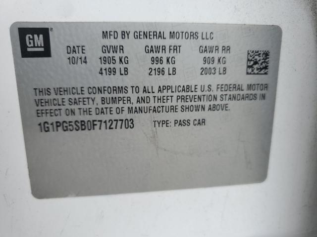 2015 CHEVROLET CRUZE LTZ 1G1PG5SB0F7127703