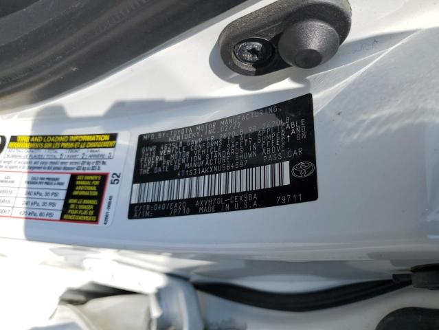 2022 TOYOTA CAMRY NIGHT SHADE 4T1S31AKXNU584697