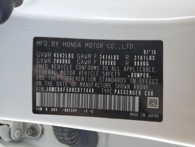 2017 HONDA ACCORD HYB JHMCR6F59HC011449