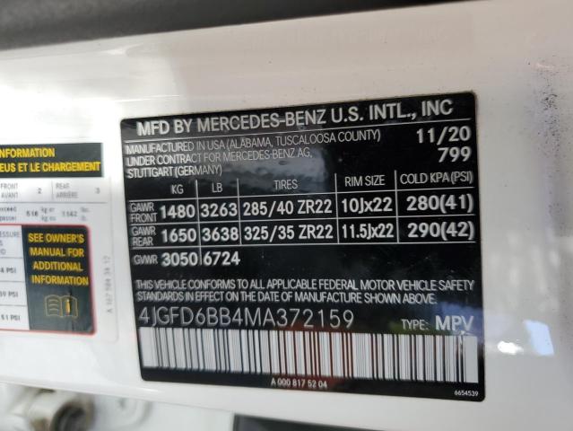 2021 MERCEDES-BENZ GLE AMG 53 4JGFD6BB4MA372159