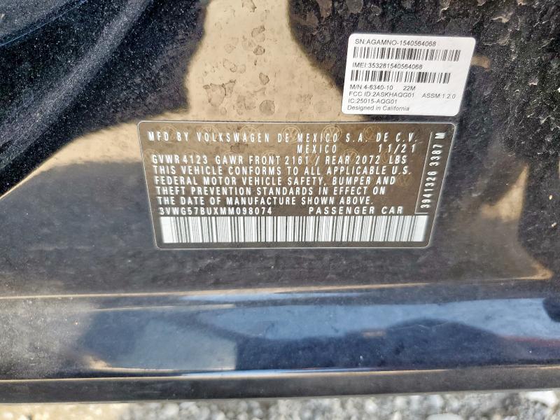 2021 VOLKSWAGEN JETTA SEL 3VWG57BUXMM098074