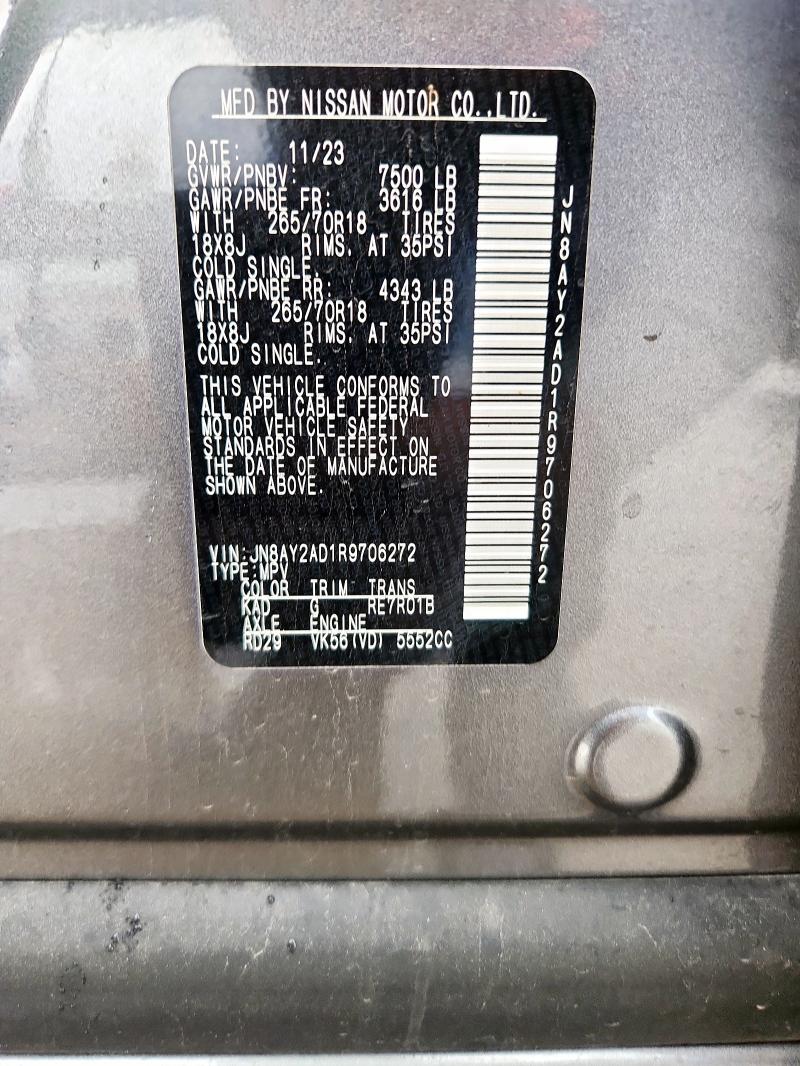 2024 NISSAN ARMADA SV - JN8AY2AD1R9706272