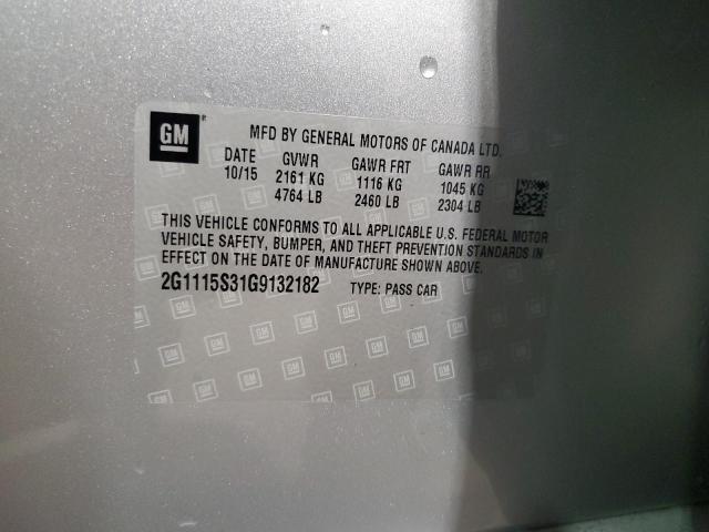 2016 CHEVROLET IMPALA LT 2G1115S31G9132182
