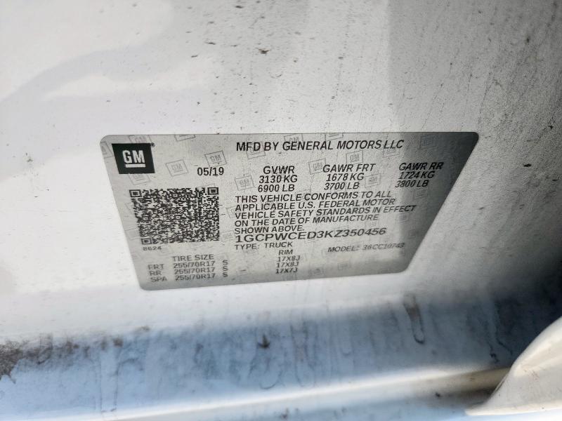 2019 CHEVROLET SILVERADO C1500 LT - 1GCPWCED3KZ350456
