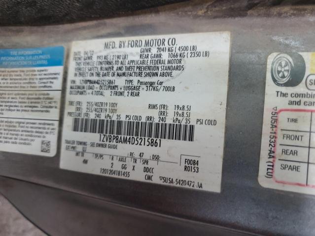 2013 FORD MUSTANG - 1ZVBP8AM4D5215861