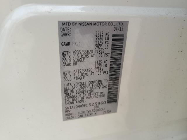2015 INFINITI QX60 5N1AL0MM9FC525960