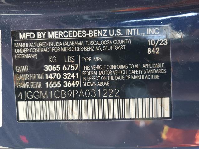 2023 MERCEDES-BENZ EQE SUV 35 4JGGM1CB9PA031222