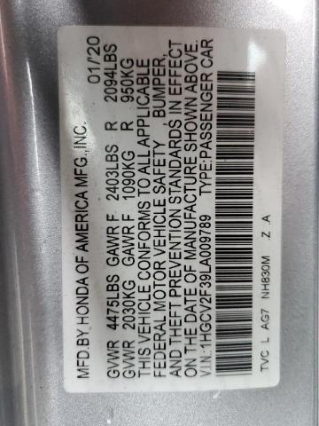 2020 HONDA ACCORD SPO 1HGCV2F39LA009789