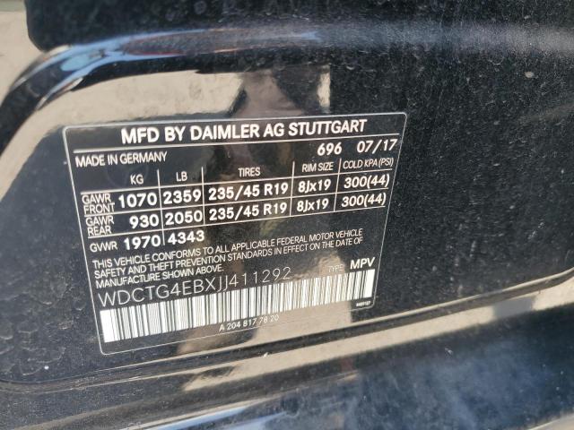 2018 MERCEDES-BENZ GLA 250 WDCTG4EBXJJ411292