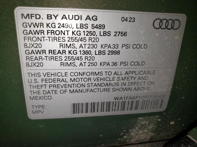 2023 AUDI Q5 PRESTIG WA1FABFY2P2136526