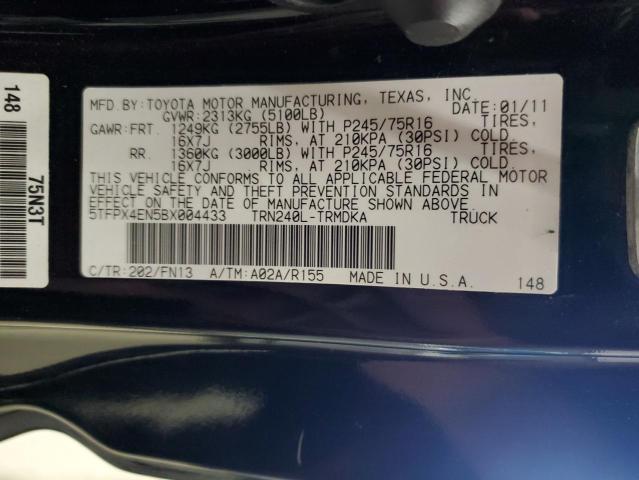 2011 TOYOTA TACOMA - 5TFPX4EN5BX004433
