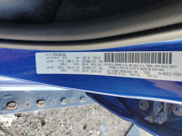 2019 RAM 1500 LARAM 1C6SRFJT6KN619418