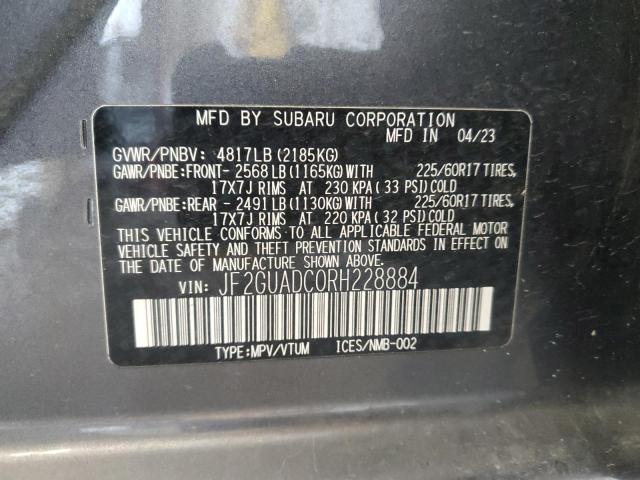 2024 SUBARU CROSSTREK JF2GUADC0RH228884