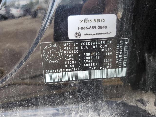 2015 VOLKSWAGEN GOLF 3VW217AU7FM067049