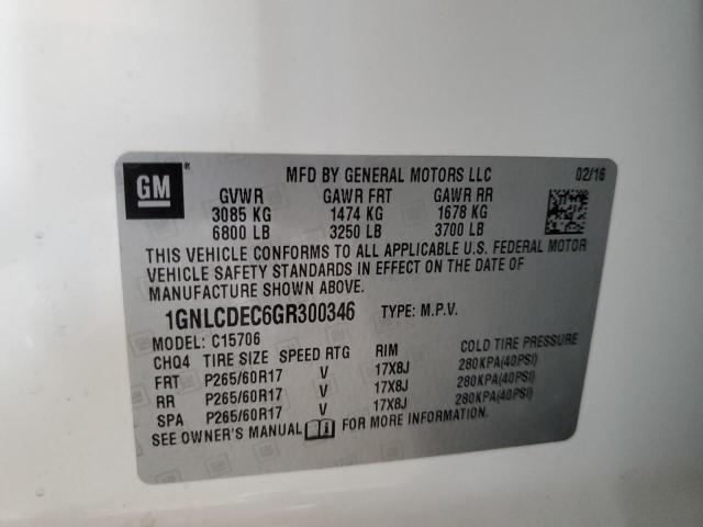 2016 CHEVROLET TAHOE POLI - 1GNLCDEC6GR300346