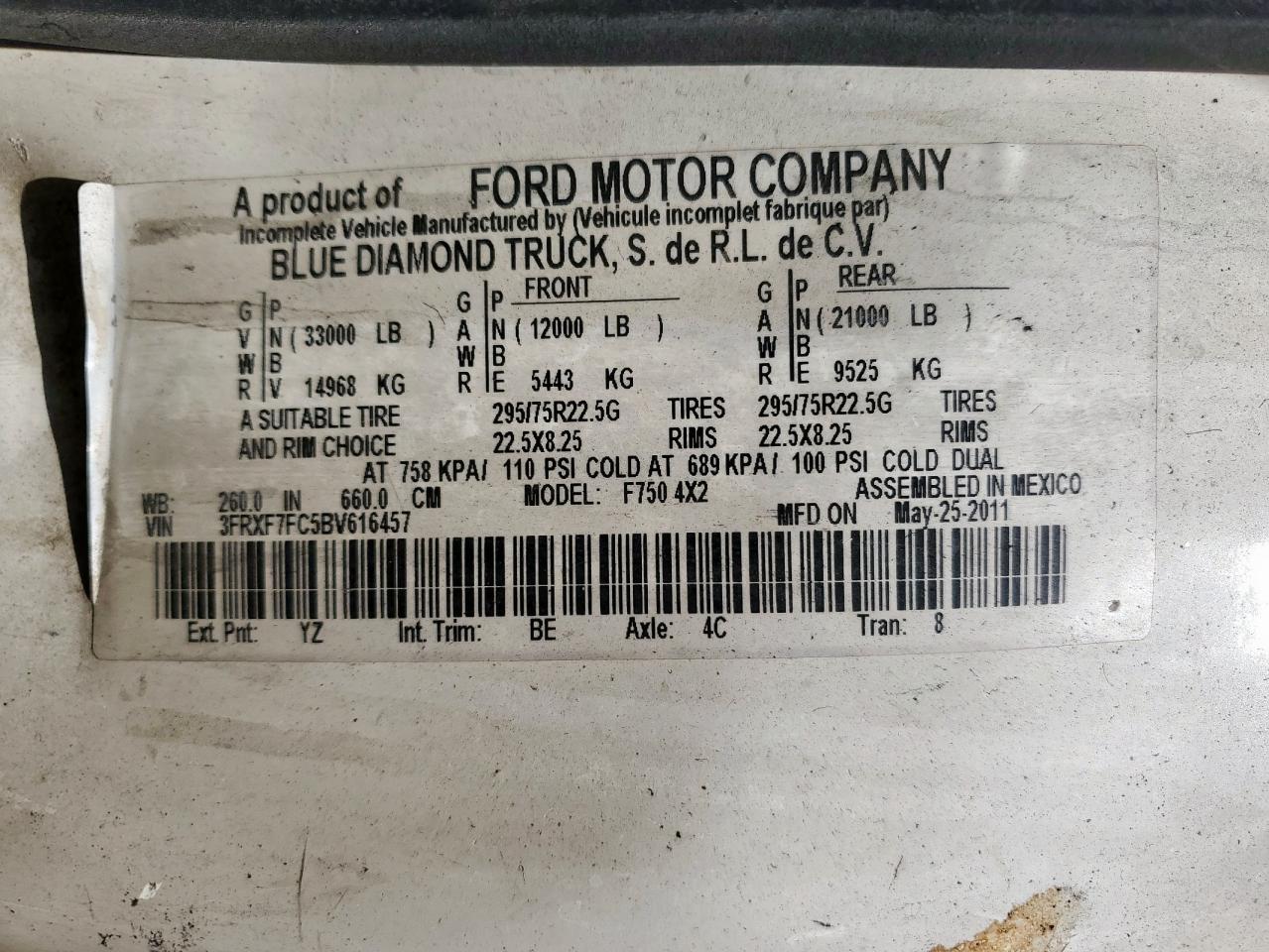 FORD F-750 SUPER DUTY