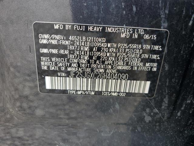 2016 SUBARU FORESTER 2 - JF2SJGXC2GH404090