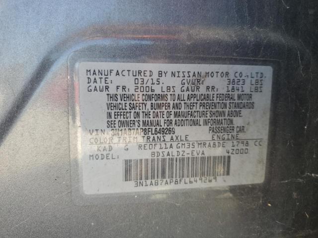 2015 NISSAN SENTRA S 3N1AB7AP8FL649269