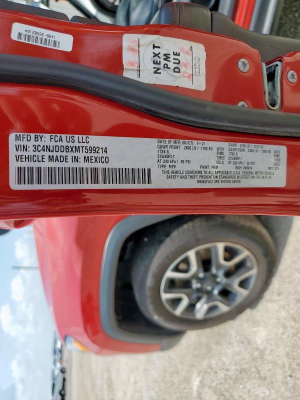 2021 JEEP COMPASS TR 3C4NJDDBXMT599214