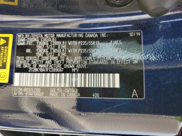 2015 LEXUS RX 350 BAS 2T2BK1BA1FC289687