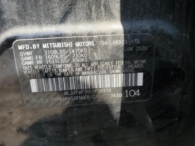 2020 MITSUBISHI MIRAGE G4 SE ML32F4FJ0LHF08978
