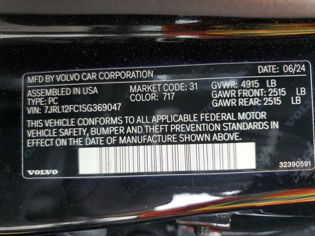 2025 VOLVO S60 PLUS 7JRL12FC1SG369047