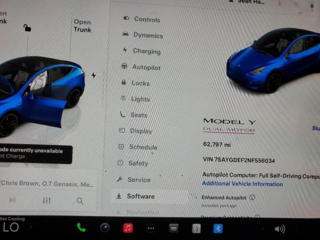2022 TESLA MODEL Y 7SAYGDEF2NF556034