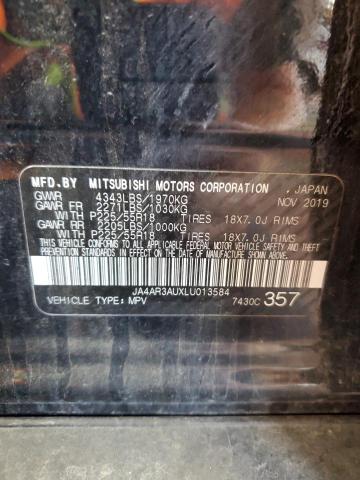 2020 MITSUBISHI OUTLANDER JA4AR3AUXLU013584