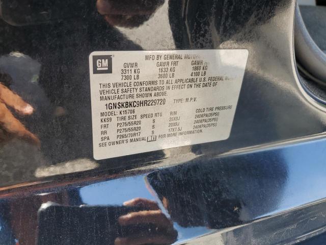 2017 CHEVROLET TAHOE K150 1GNSKBKC9HR229720