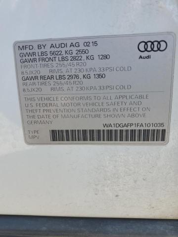 2015 AUDI Q5 PREMIUM WA1DGAFP1FA101035
