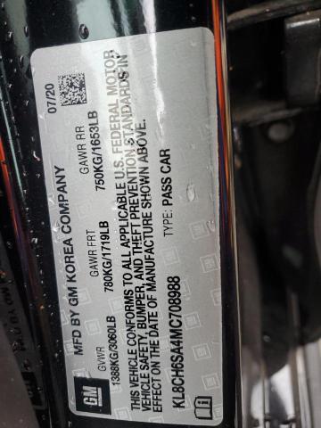 2021 CHEVROLET SPARK ACTI KL8CH6SA4MC708988